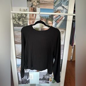 Aerie Black Long Sleeve Top